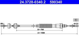 Sankabos trosas ATE 24.3728-0340.2