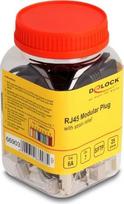 Delock RJ45 Modular Plug with strain relief Cat.6A, Cat.7 and bend protection boots 25 pcs set