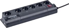Energenie EG-PMS2 surge protector Black 6 AC outlet(s) 220 – 230