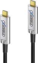 No Name FiberX FX-I600-005 USB cable USB 3.2 Gen 1 (3.1 Gen 1) 5 m USB C 10Gbit/s 4.5 W Black, Silver