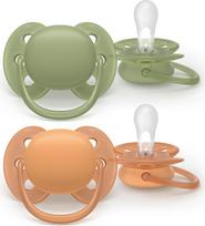 Philips Avent - Ultra soft soother, 18+m, green/orange