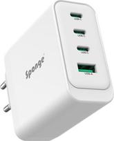 Sponge Adapteris Sponge C4 100W GaN, USB-C/USB-A, balta