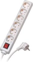 Vivanco extension cord 6 sockets 1.4m with switch, white (28260)