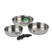 Russell Hobbs RH04033 Stainless Steel 4-Piece Smart Clip Fry Pan Set