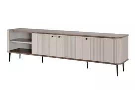 TV staliukas Vesper 187 RD kašmyro mdf riešutmedžio juodos kojos