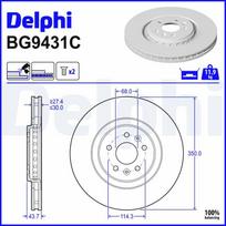 Stabdžių diskas DELPHI BG9431C