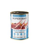 SUPER RAFI su aviena ir kalakutų širdimis 400 g šlapias maistas šunims