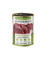 SUPER RAFI su elniais ir anties širdimis 400 g drėgnas maistas šunims
