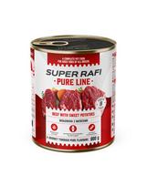 SUPER RAFI Pure Line Jautiena su batatais – 800 g šlapio šunų ėdalo