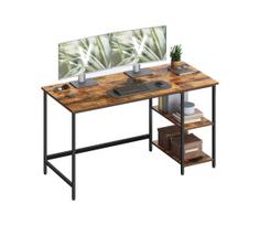 Rašomasis stalas SOLEA 140x60 cm rudas/juodas