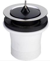 Sink drain 11/2x70, long, white, plastic