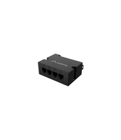 Lanberg Switch PoE Extender 1xIn 3xOut Fast Ethernet Din Rail at 30W metal clips | DIN-FE4-AT-30W