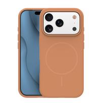 Silicone Thin Mag dėklas iPhone 15 Pro 6,1" karamelė