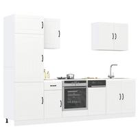 Virtuvinių spintelių komplektas, 7 dalių, Lucca, balta