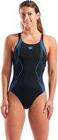 Arena performance graphic swim pro back black/turquoise xxl - uk40