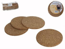 Stalo padėkliukas Kitchen&GO, 10 cm x 10 cm x 10 cm, 4 vnt., Ruda sp.