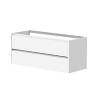 Vonios spintelė Kame City 120cm 2 stalčiai, Po stalviršiu, Be kriauklės, Balti profiliai, Baltas matinė BUC/12-3DR/D02P3