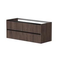Vonios spintelė Kame City 120cm 2 stalčiai, Po stalviršiu, Be praustuvo, juodi profiliai Ruda ąžuolas BUC/12-3DR/20P2