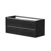 Vonios spintelė Kame City 120cm 2 stalčiai, Po stalviršiu, Be praustuvo, Aliuminio profilis Juodasis ąžuolas BUC/12-3DR/1P1