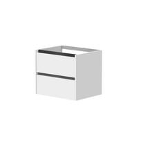 Vonios spintelė Kame City 60cm 2 stalčiai, Po stalviršiu, Be kriauklės, juodi profiliai Baltas Matinis BUC/6-3DR/D02P2