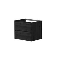 Vonios spintelė Kame City 60cm 2 stalčiai, Po stalviršiu, Be praustuvo, juodi profiliai Juodasis ąžuolas BUC/6-3DR/1P2