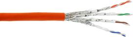 InLine Kabel instalacyjny sieciowy Cat.7, S/FTP, CCA, PoE+, LSZH, Orange, 50m (70250I) | 4043718341306 | 4043718341306
