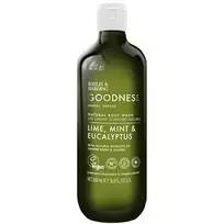 Baylis & Harding „Goodness Awaken“ natūralus kūno prausiklis (laimas, menta ir eukaliptas) – dušo gelis, 500 ml
