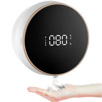 Automatinis muilo dozatorius su LED ekranu, montuojamas ant sienos, su temperatūros jutikliu ir 3 lygių putomis, 300 ml MYX-W1