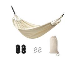 Boho stiliaus sodo hamakas, smėlio spalvos