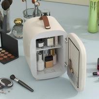 Mini šaldytuvas kosmetikai Homcom 20,3x26,3x28cm., kreminės spalvos