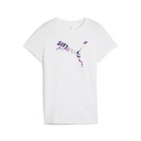 PUMA laisvalaikio marškinėliai moterims PUMA PUMA GRAPHICS Floral Cat Logo Tee PUMA White - 68508102, balti