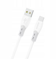 Dudao L25st Usb-a - Usb-c 5a silikoninis laidas, 1m, baltas