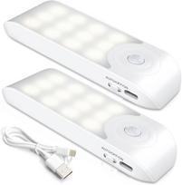 Naktinė lempa su judesio jutikliu, 3 režimai, 120 LED, USB įkraunama, magnetinė, šilta