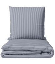 Premium satino patalynės komplektas „Moon Grey Stripe Satin“ (70x80 cm)