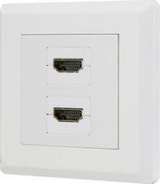 Renkforce RF-4724258 HDMI Adapter [2x HDMI-Buchse - 2x HDMI-Buchse] Weiß vergoldete Steckkontakte (RF-4724258)