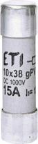 Saugiklis Pv Ch10x38 Gpv 15a 1000v Dc Ul