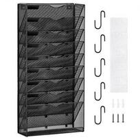 Patogus Sieninis Stovas Dokumentams ir Žurnalams – 10 Kišenių, Matmenys 322x105x650 mm