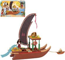 Žaidimų rinkinys Mattel Disney Moanos nuotykių kanoja Maža lėlė Plūduriuojanti kanoja Priedai