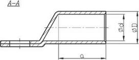 Mėlyna varinė kabelio jungtis 35/10