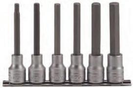 Teng Tools 1/2" 6-kt ilgos galvutės su 100mm antgaliu, 6 vnt.