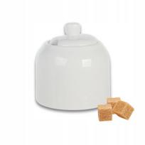 Balta porcelianinė cukrinė su dangteliu Wilmax 280 ml