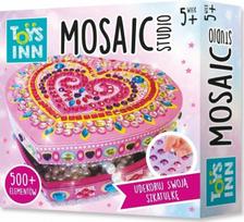 Širdelės formos dėžutė mozaikai dekoruoti, Stnux, rinkinys Diy