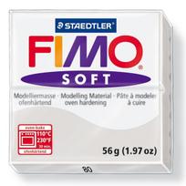 Fimo Soft modelinas, 57g, šviesiai pilkas