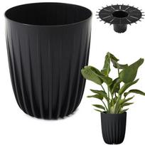 Juoda "mira" 30cm vazonas su įdėklu
