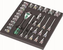 Wera Zyklop 1/2" 31 dalių rinkinys su putplasčio įdėklu