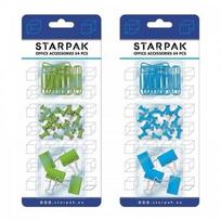 Starpak biuro reikmenys: 54 vnt. segtukai, sąvaržėlės, atsegamosios adatos