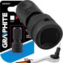 Graphite adapter smūginis 1/2'' į 1/4'' Hex bitams