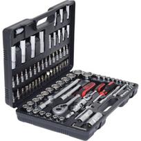 94 dalių lizdinių raktų rinkinys 1/4" ir 1/2" su grąžtu