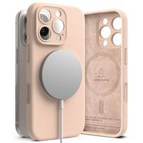 Silikoninis dėklas Ringke Magnetic Apple Iphone 16 Pro, Rožinis