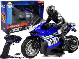 Lean Toys Nuotoliniu būdu valdomas sportinis motociklas, mėlynas